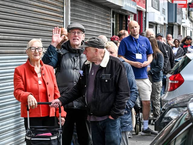 National Fish and Chip Day sees queues for 1p fish and chips.